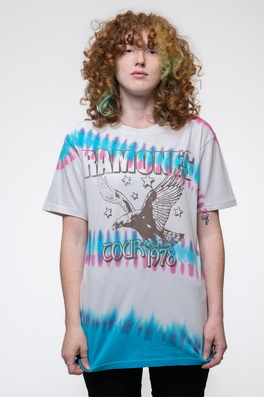 Ramones Eagle Band Logo Dip Dye T Shirt product image 1