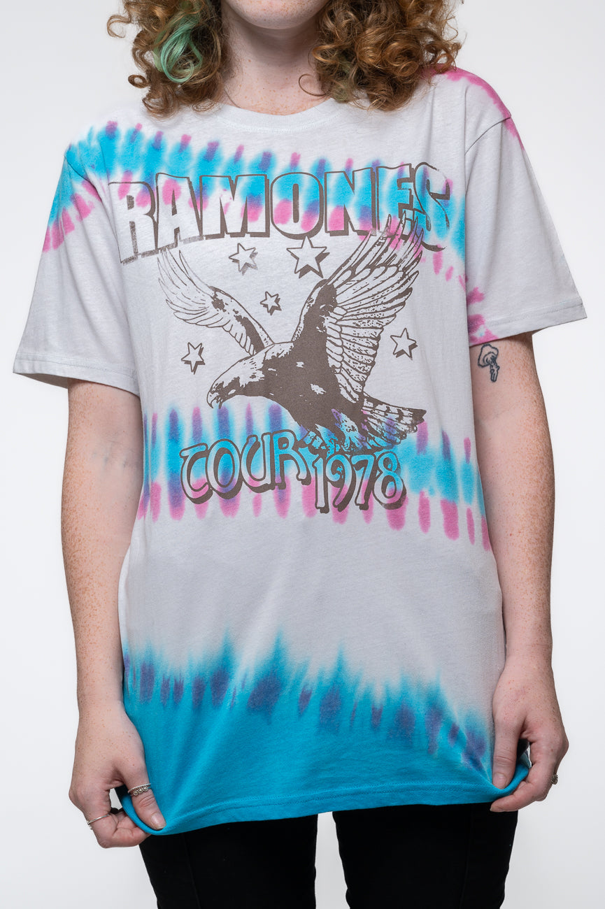 Ramones Eagle Band Logo Dip Dye T Shirt product image 3