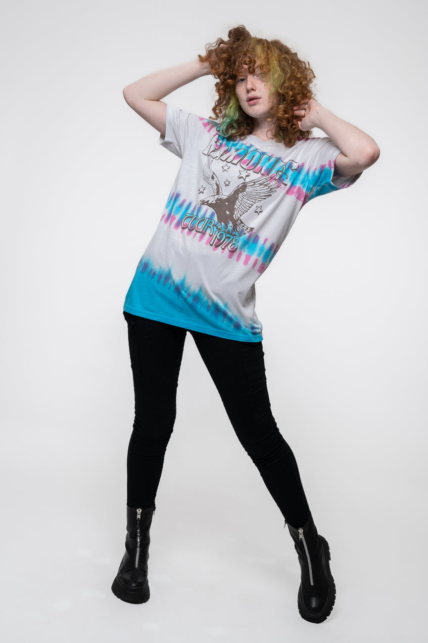 Ramones Eagle Band Logo Dip Dye T Shirt product image 5