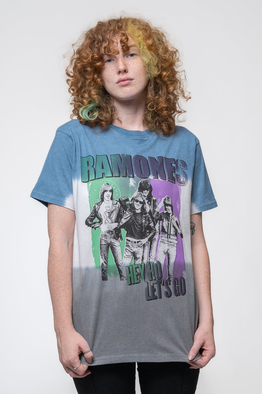 Ramones Hey Ho Retro Dip Dye T Shirt product image 1