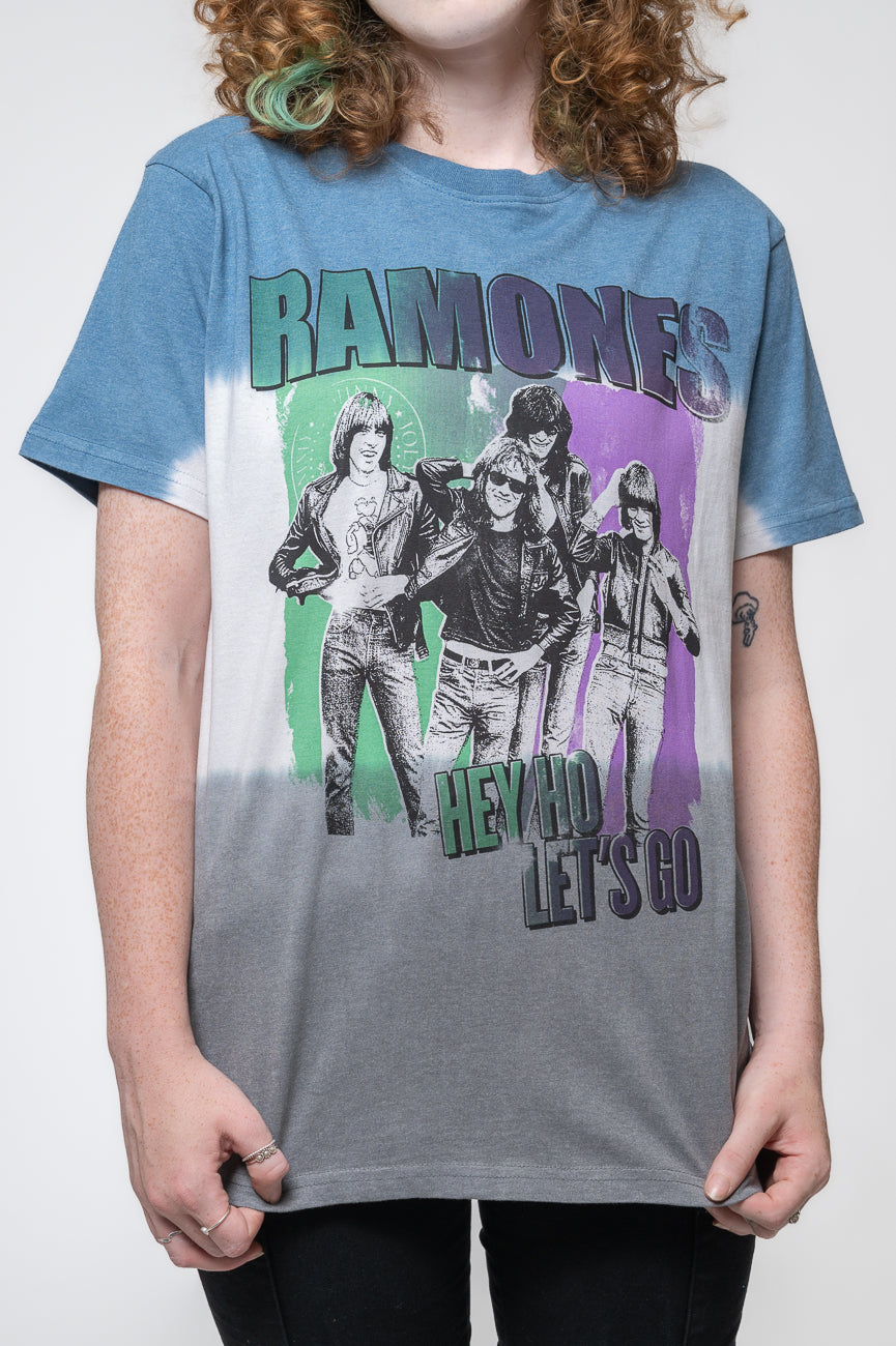Ramones Hey Ho Retro Dip Dye T Shirt product image 3