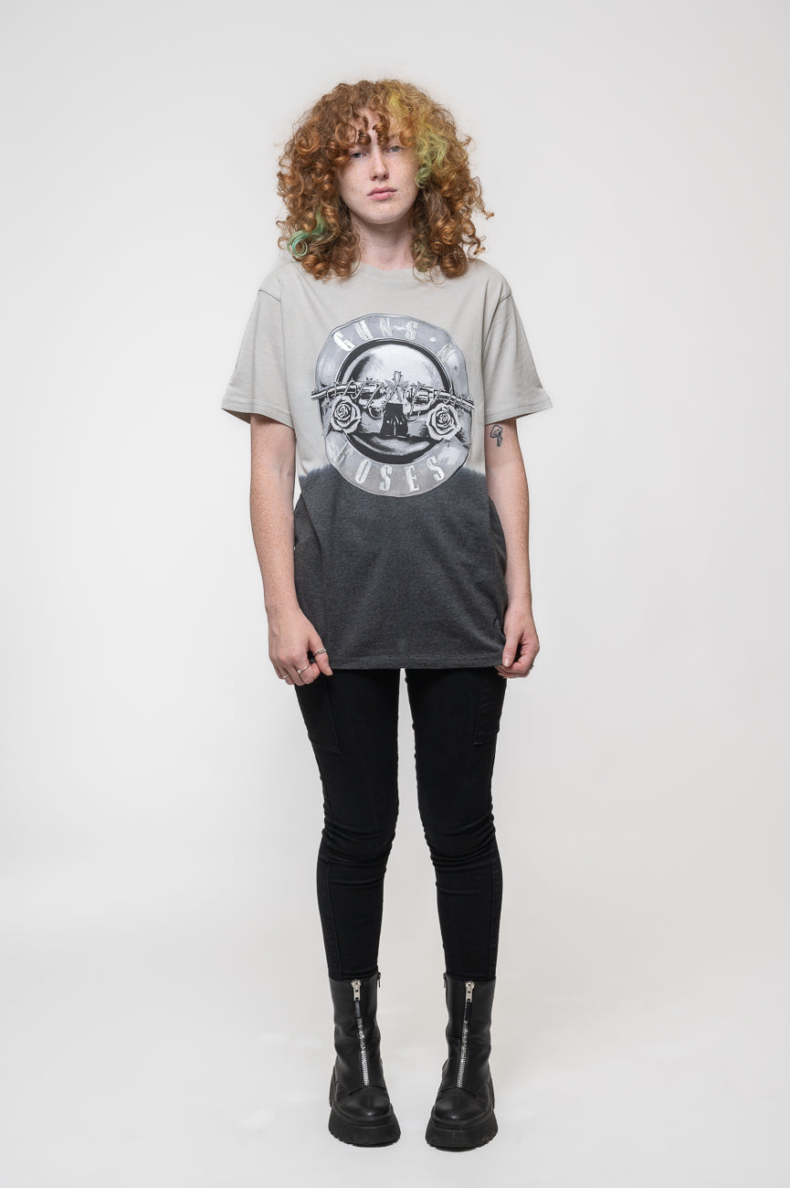 Guns N' Roses Tonal Foil Print Bullet Dip Dye T Shirt product image 2