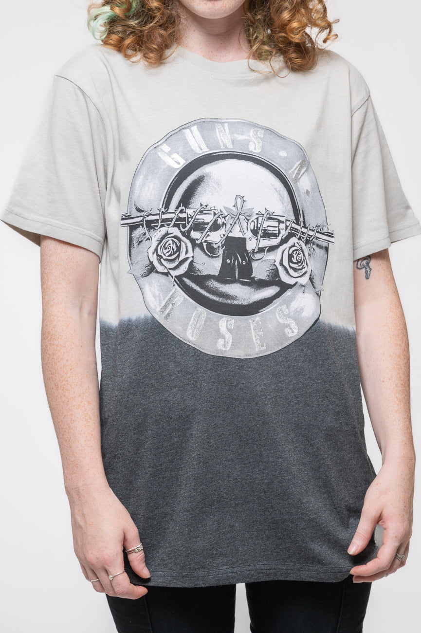 Guns N' Roses Tonal Foil Print Bullet Dip Dye T Shirt product image 3