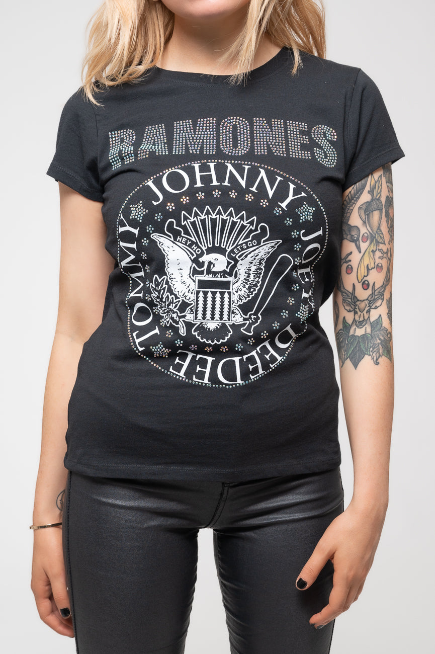 Ramones Presidential Seal Diamante Skinny T Shirt product image 3