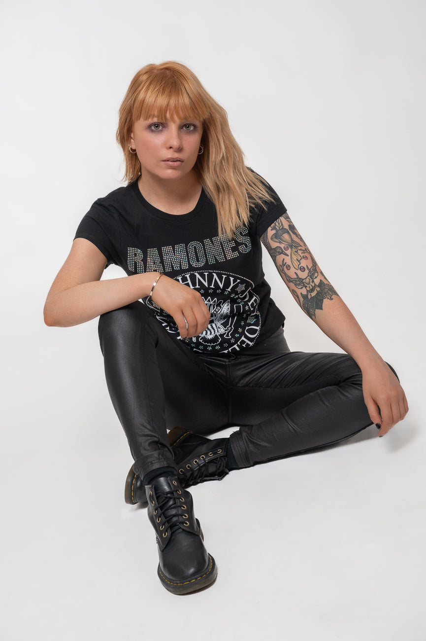 Ramones Presidential Seal Diamante Skinny T Shirt product image 5