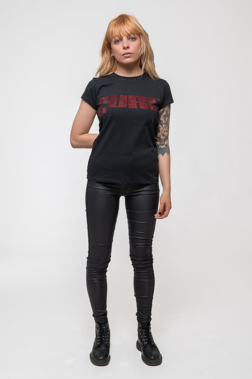 The Cure Diamante Band Logo Skinny T Shirt product image 2