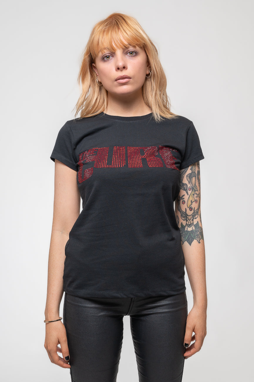 The Cure Diamante Band Logo Skinny T Shirt product image 1