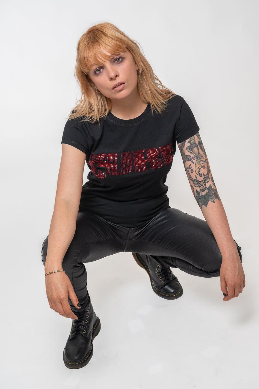 The Cure Diamante Band Logo Skinny T Shirt product image 5