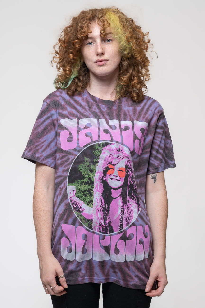 Janis Joplin Pink Shades Tie Dye T Shirt product image 1