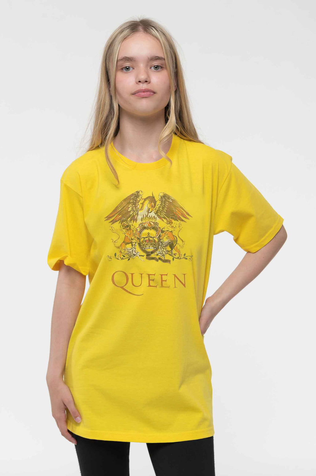 Queen Kids Classic Crest Yellow T Shirt product image 1