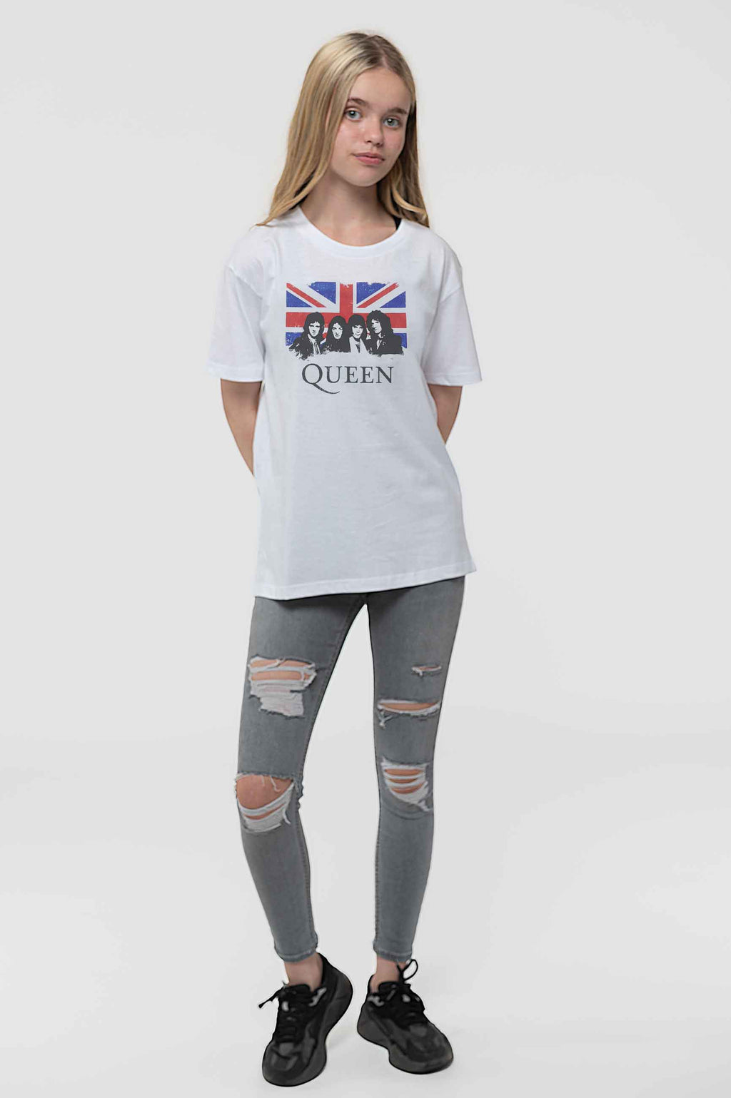 Queen Kids Vintage Union Jack White T Shirt product image 2