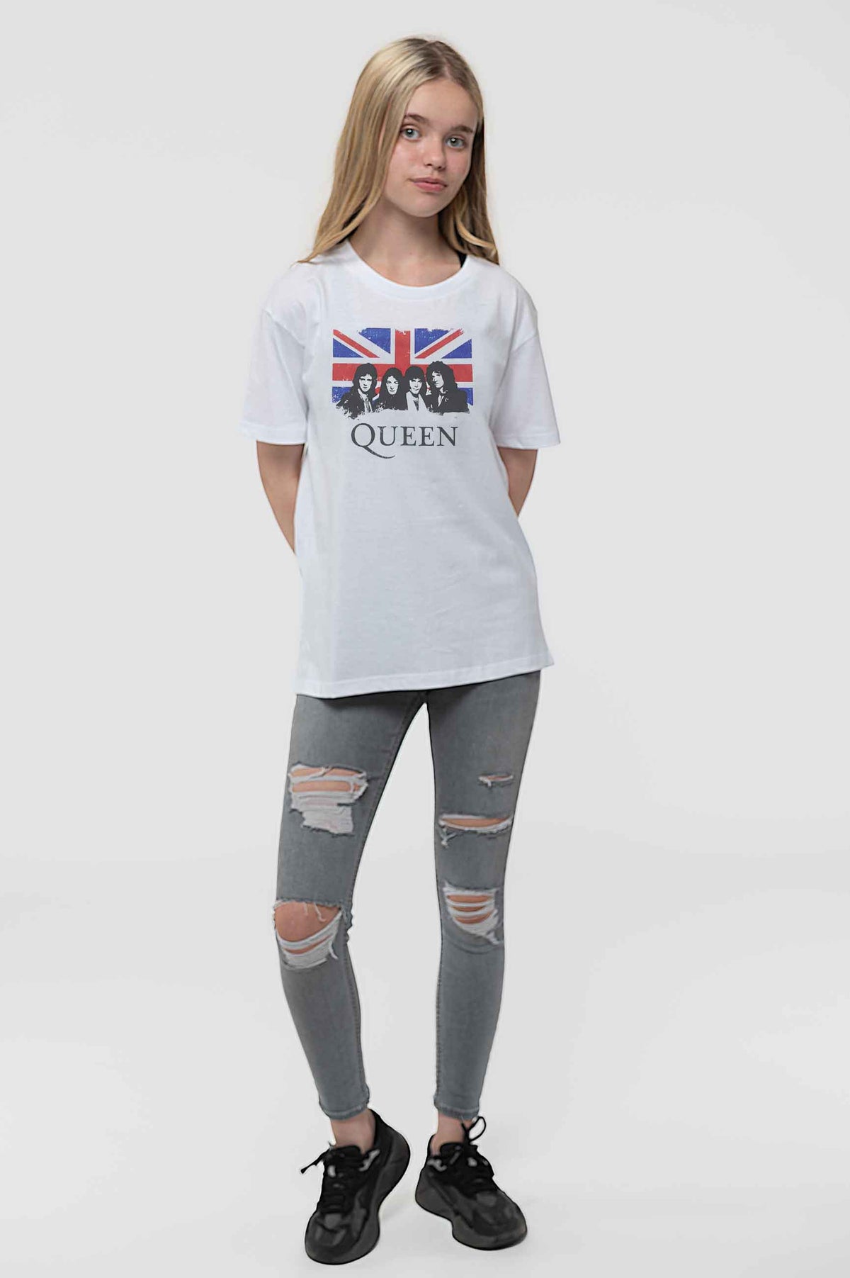 Queen Kids Vintage Union Jack White T Shirt product image 2