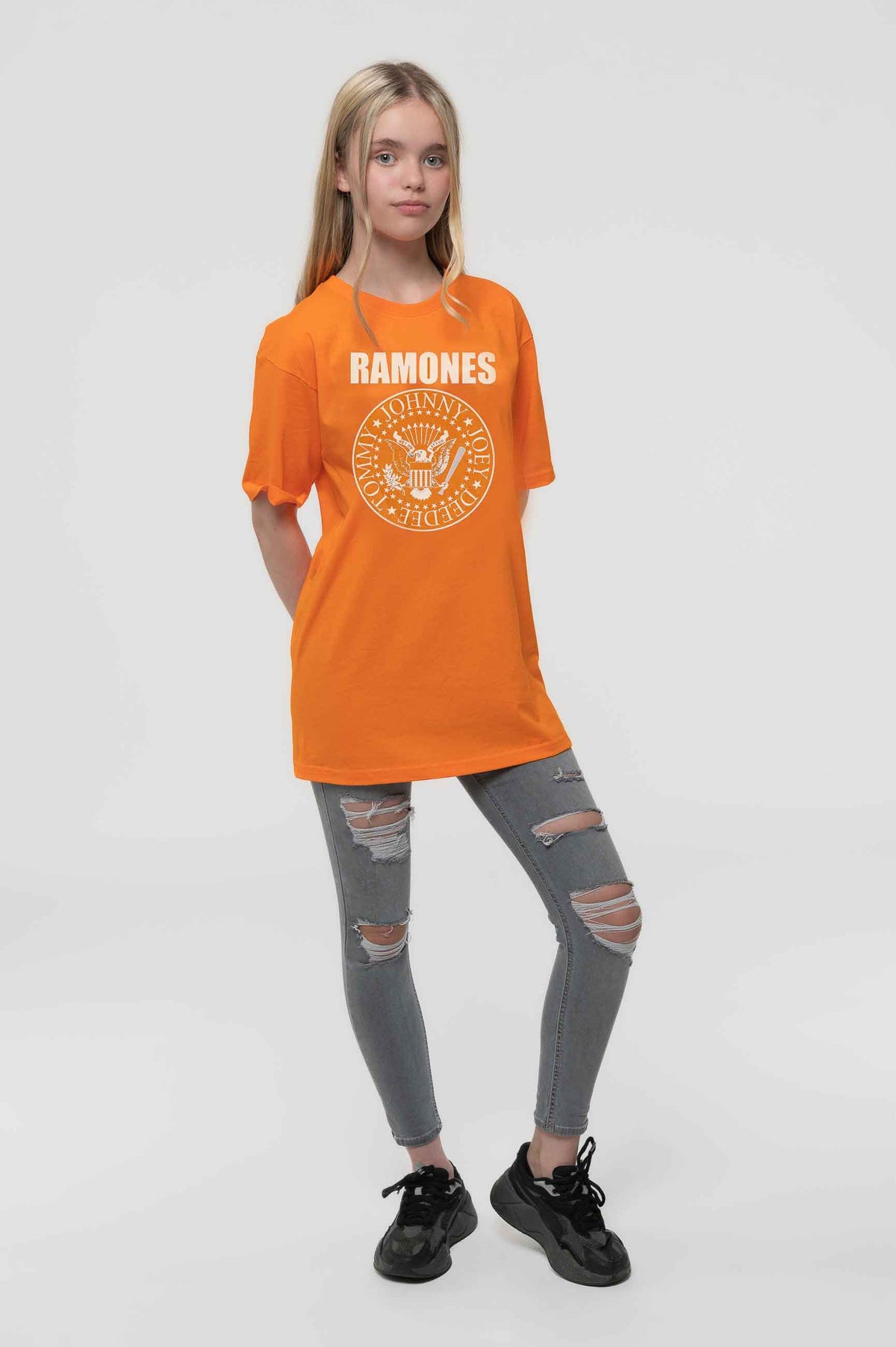 Ramones Kids Presidential Seal Orange T Shirt product image 2