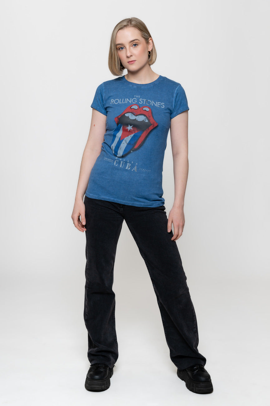 The Rolling Stones Havana Cuba Snow Wash Skinny T Shirt product image 2