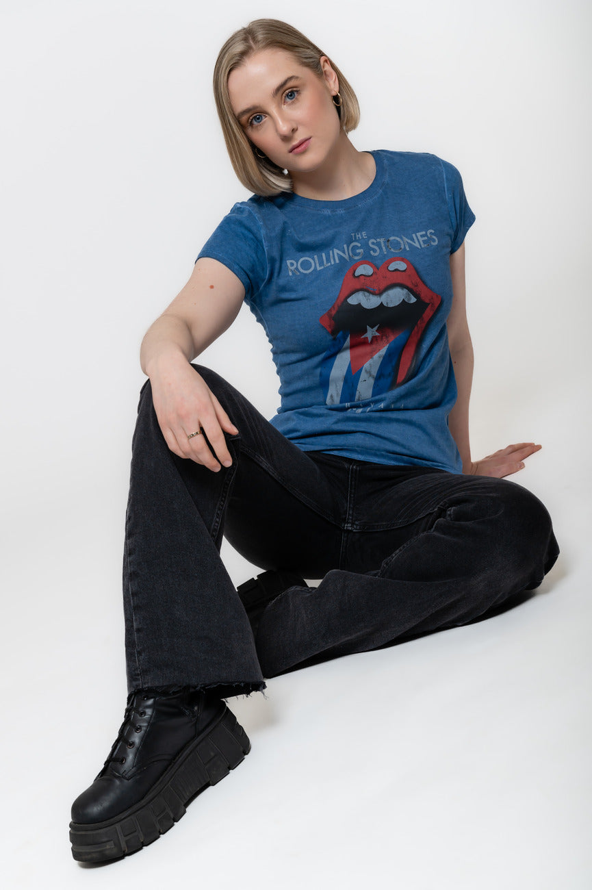 The Rolling Stones Havana Cuba Snow Wash Skinny T Shirt product image 5