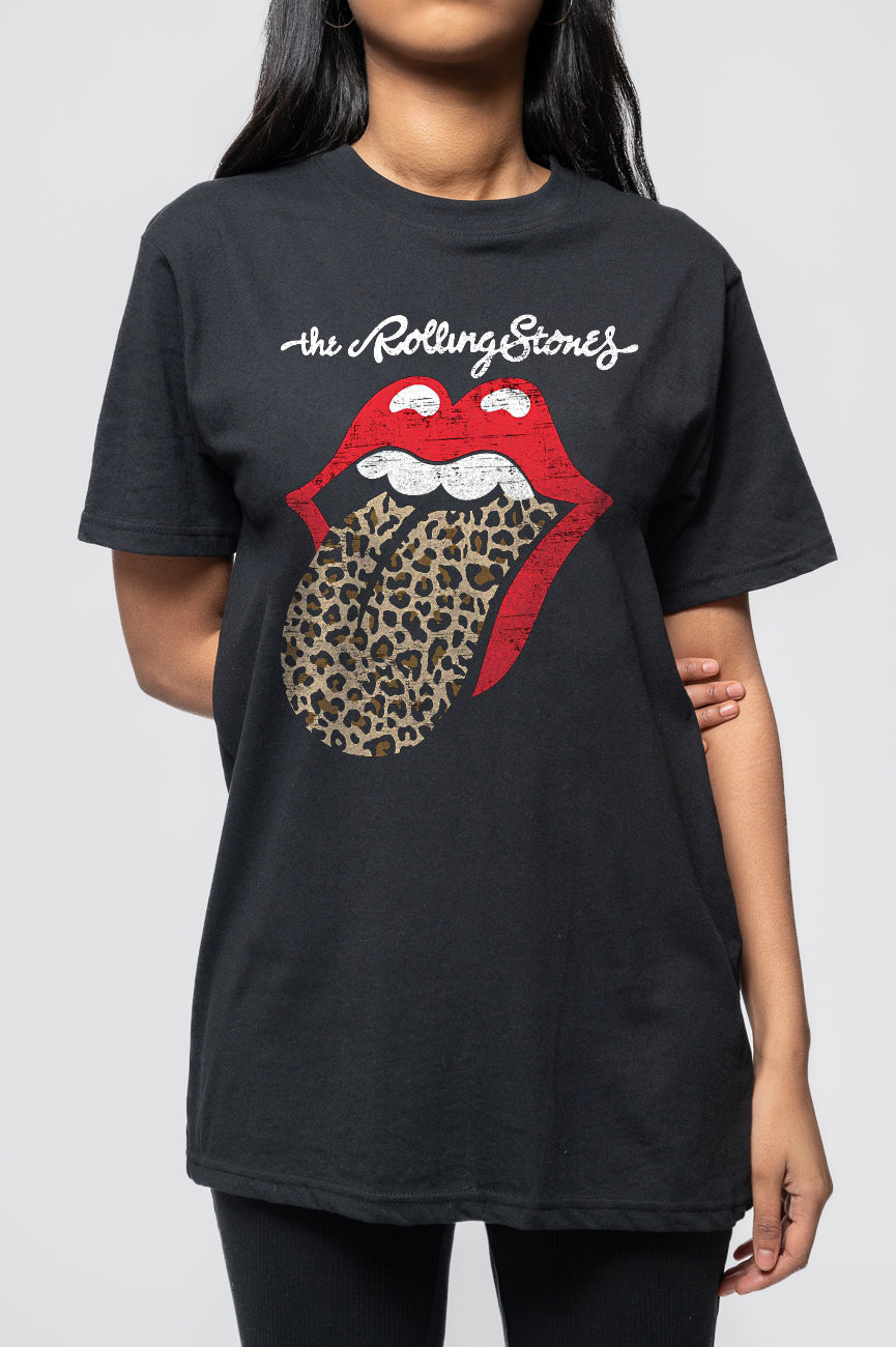 The Rolling Stones Leopard Print Tongue T Shirt product image 3