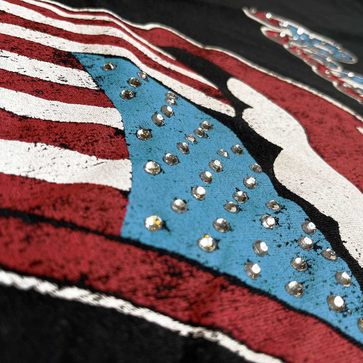 The Rolling Stones Diamante USA Tongue T Shirt product image 5