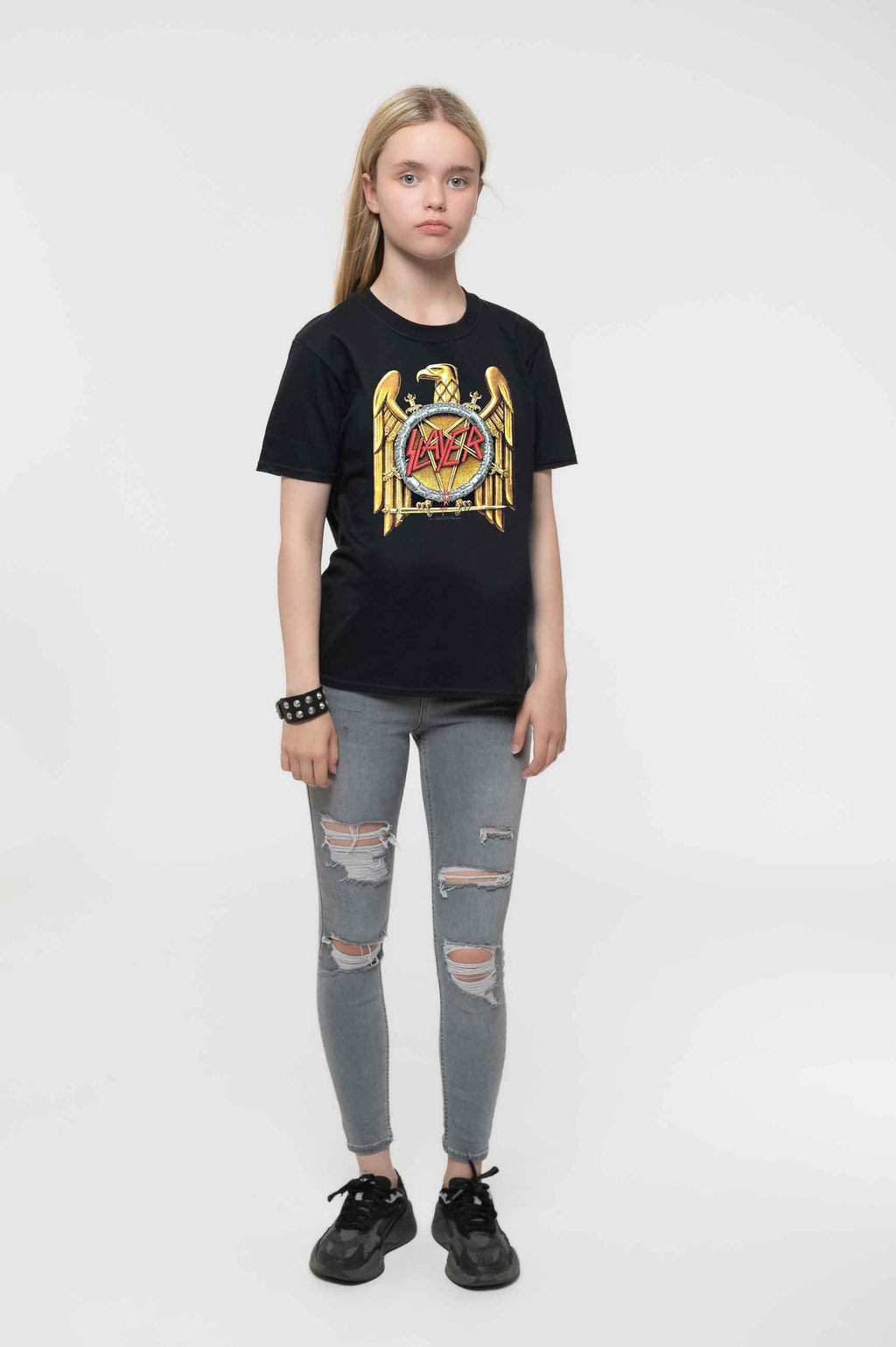 Slayer Kids Gold Eagle Band Logo Tee product image 2