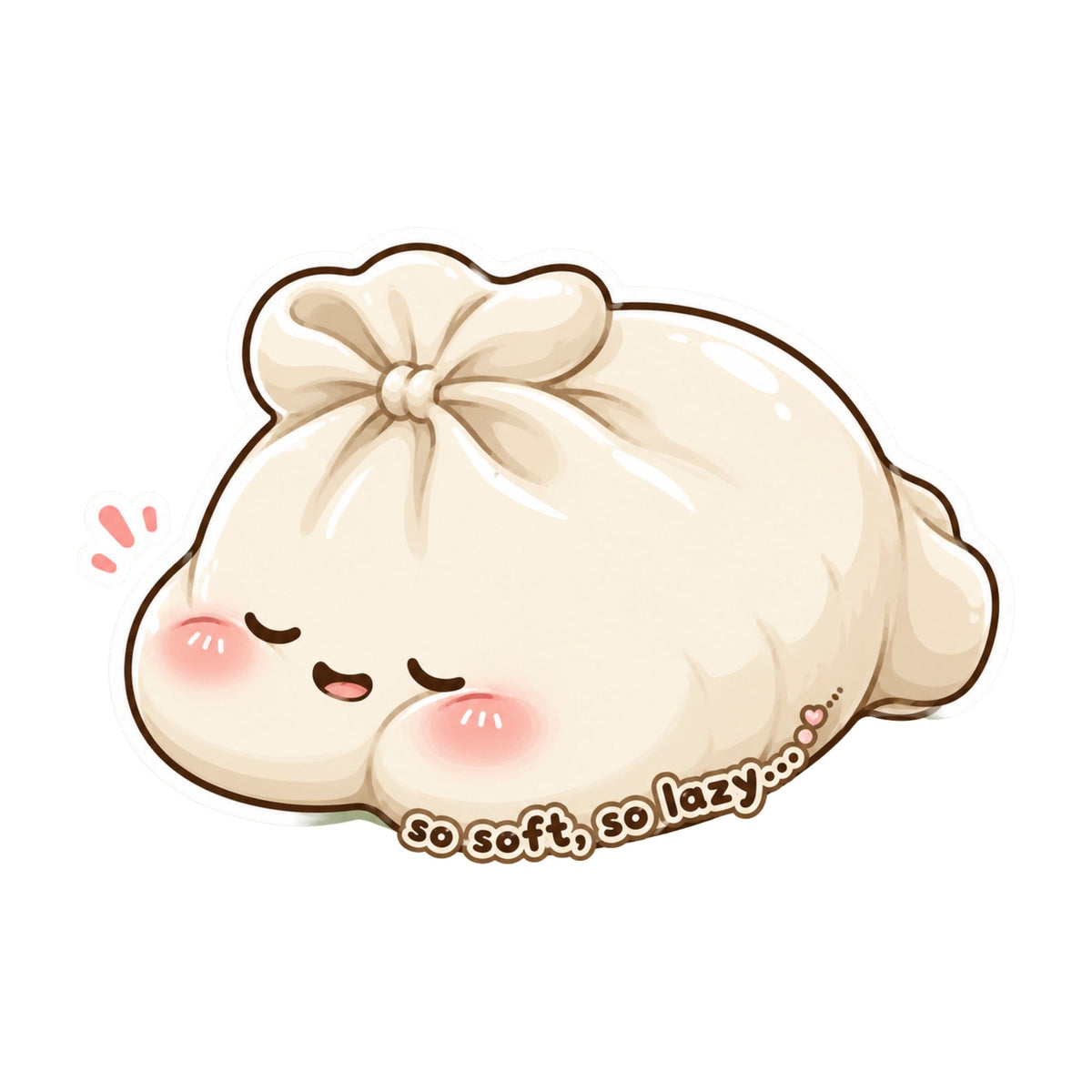 So Soft So Lazy - Cute Dumpling Bao Asian Food Graphic product image 3