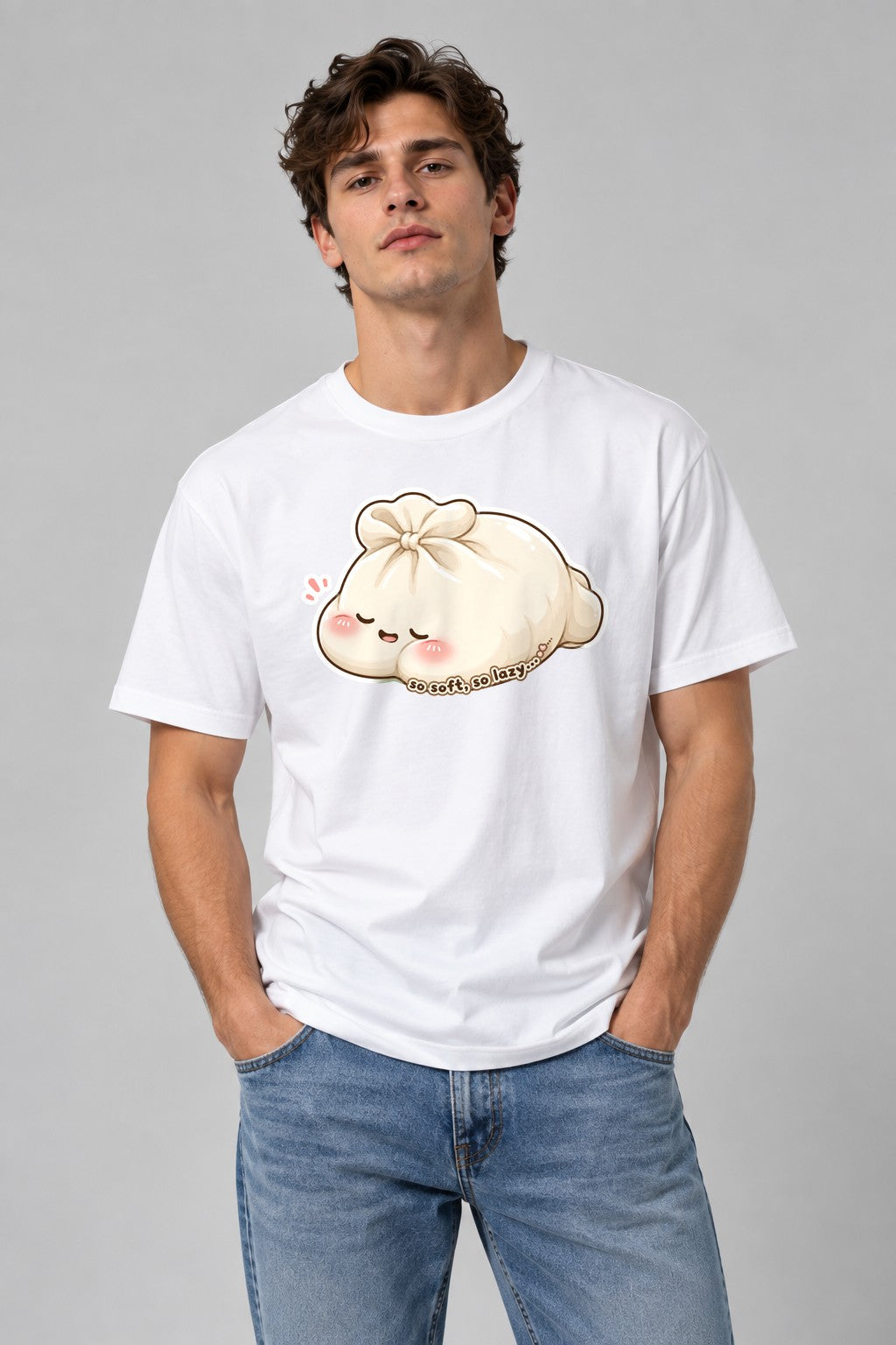 So Soft So Lazy - Cute Dumpling Bao Asian Food Graphic product image 1