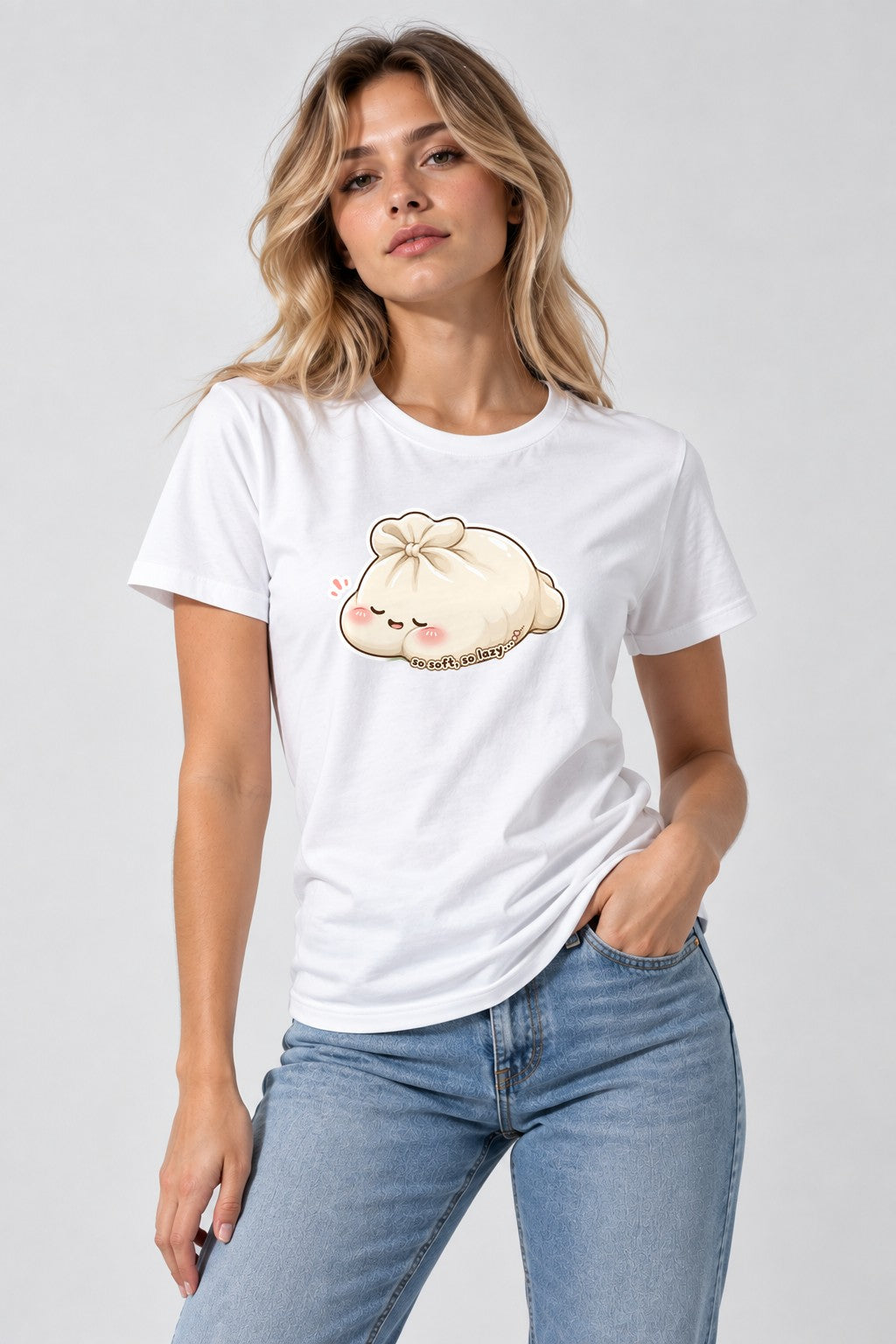 So Soft So Lazy - Cute Dumpling Bao Asian Food Graphic product image 1