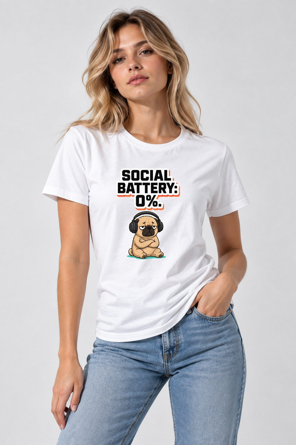Social Battery Zero Pug product image 1