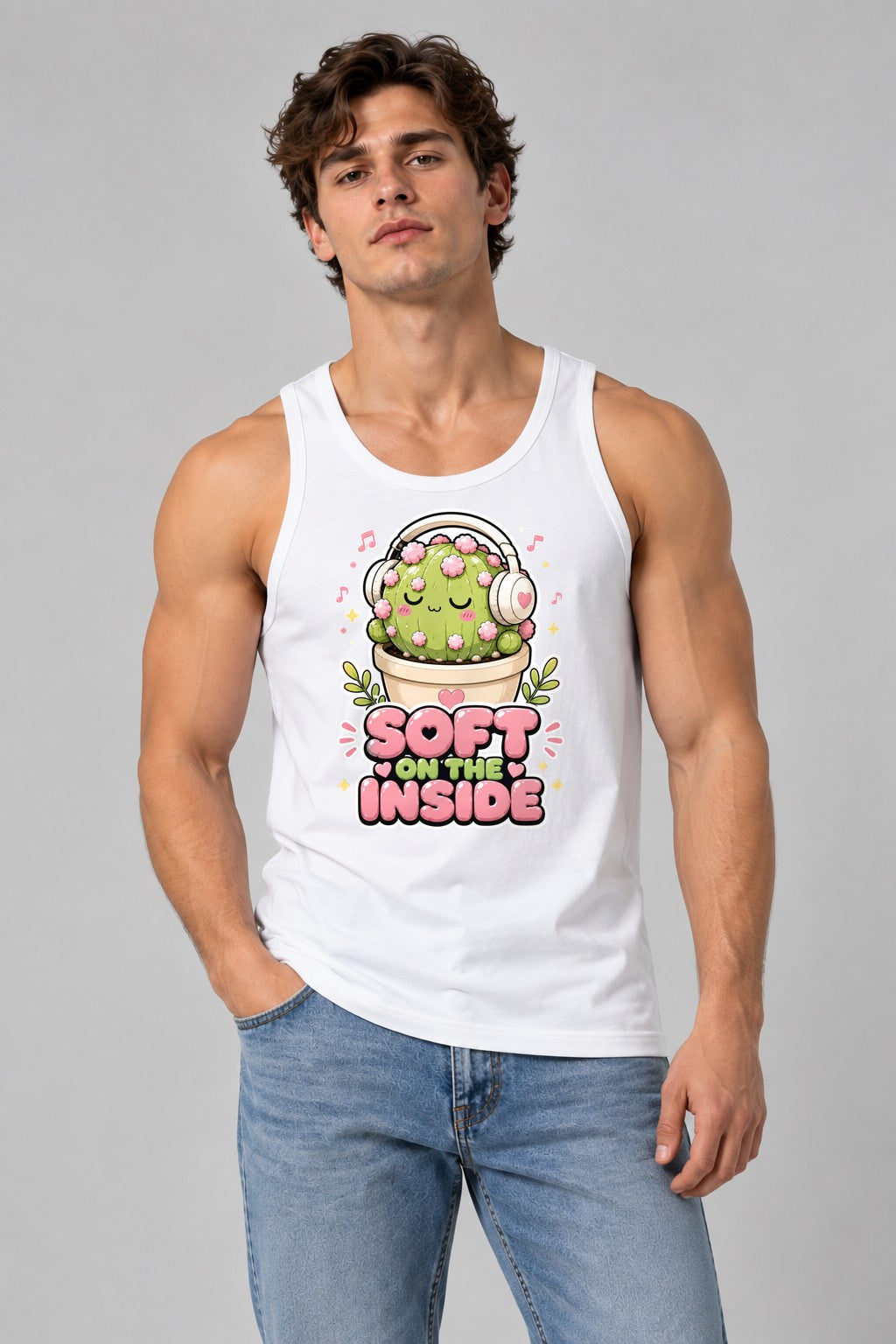 Soft On The Inside - Cute Cactus Headphones Music Lover product image 1