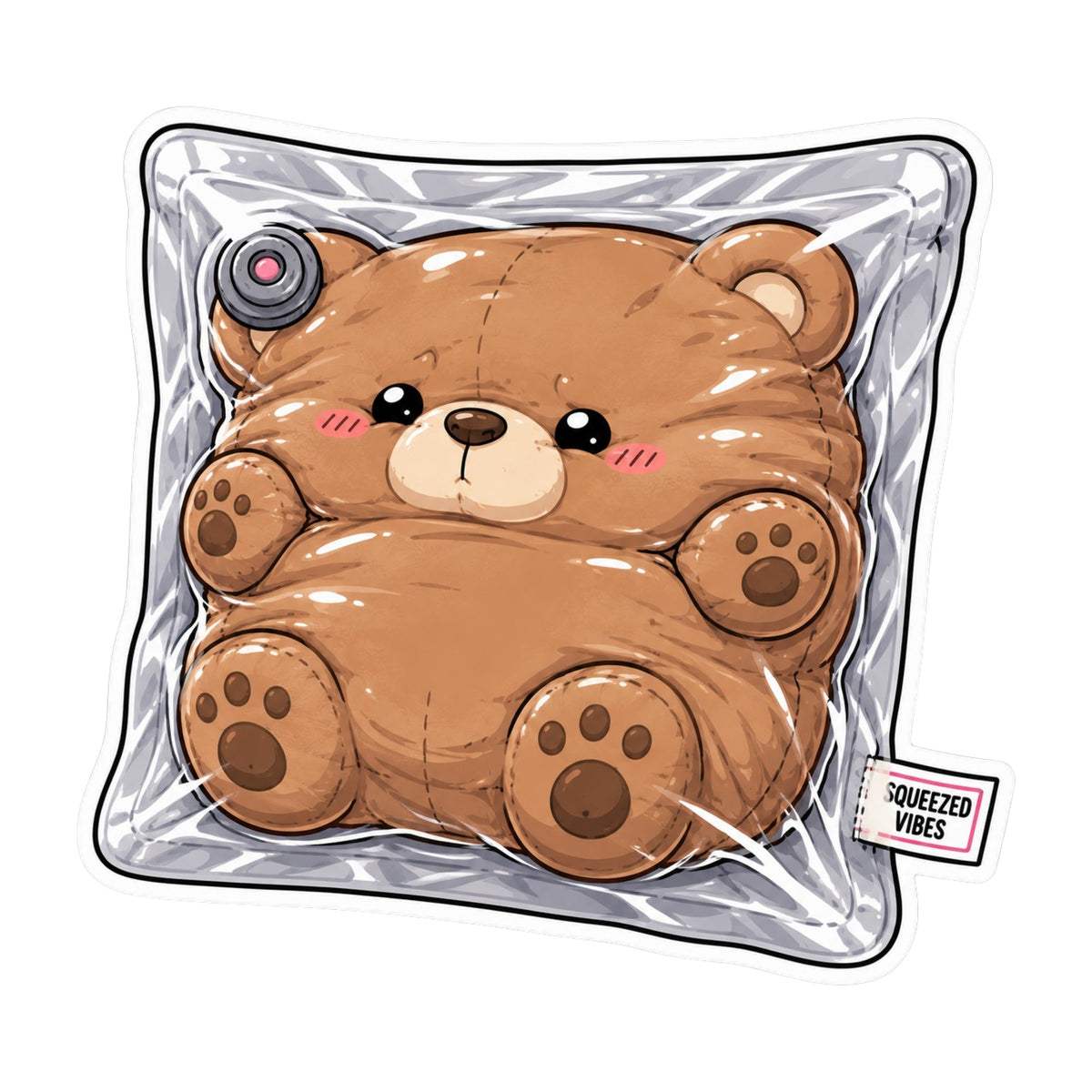 Squeezed Vibes - Cute Vacuum Sealed Teddy Bear Introvert product image 3