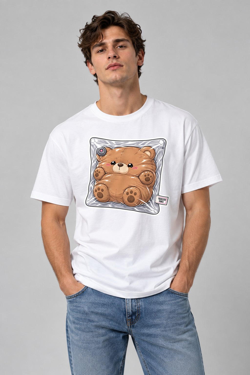 Squeezed Vibes - Cute Vacuum Sealed Teddy Bear Introvert product image 1