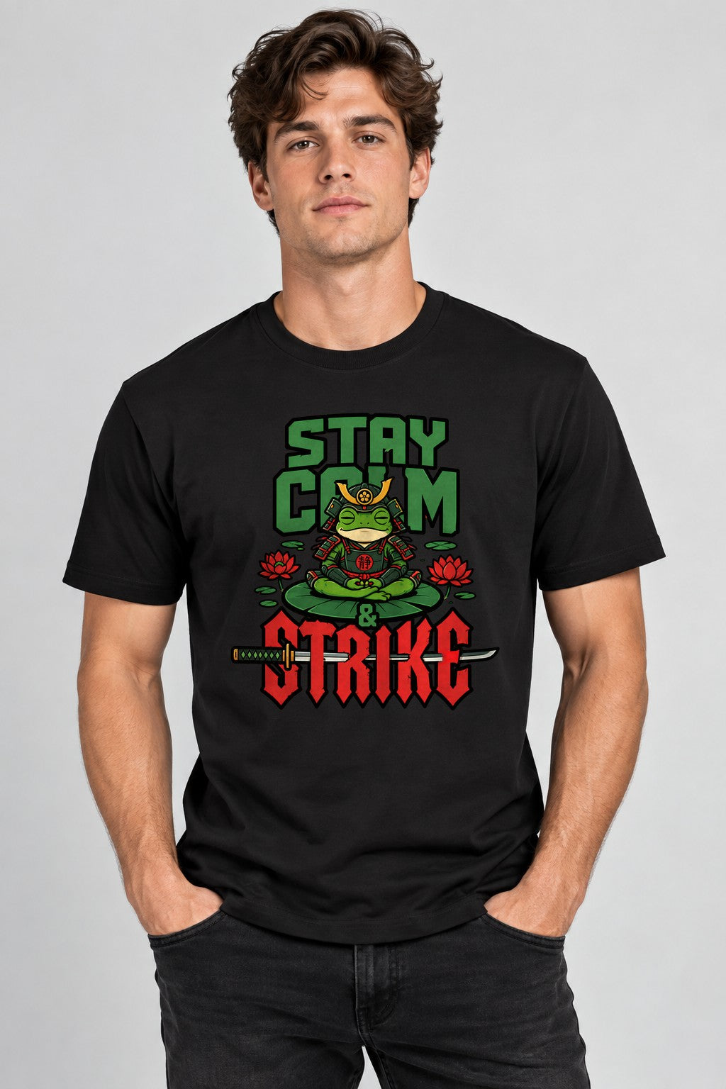 Stay Calm Strike Samurai Frog product image 2