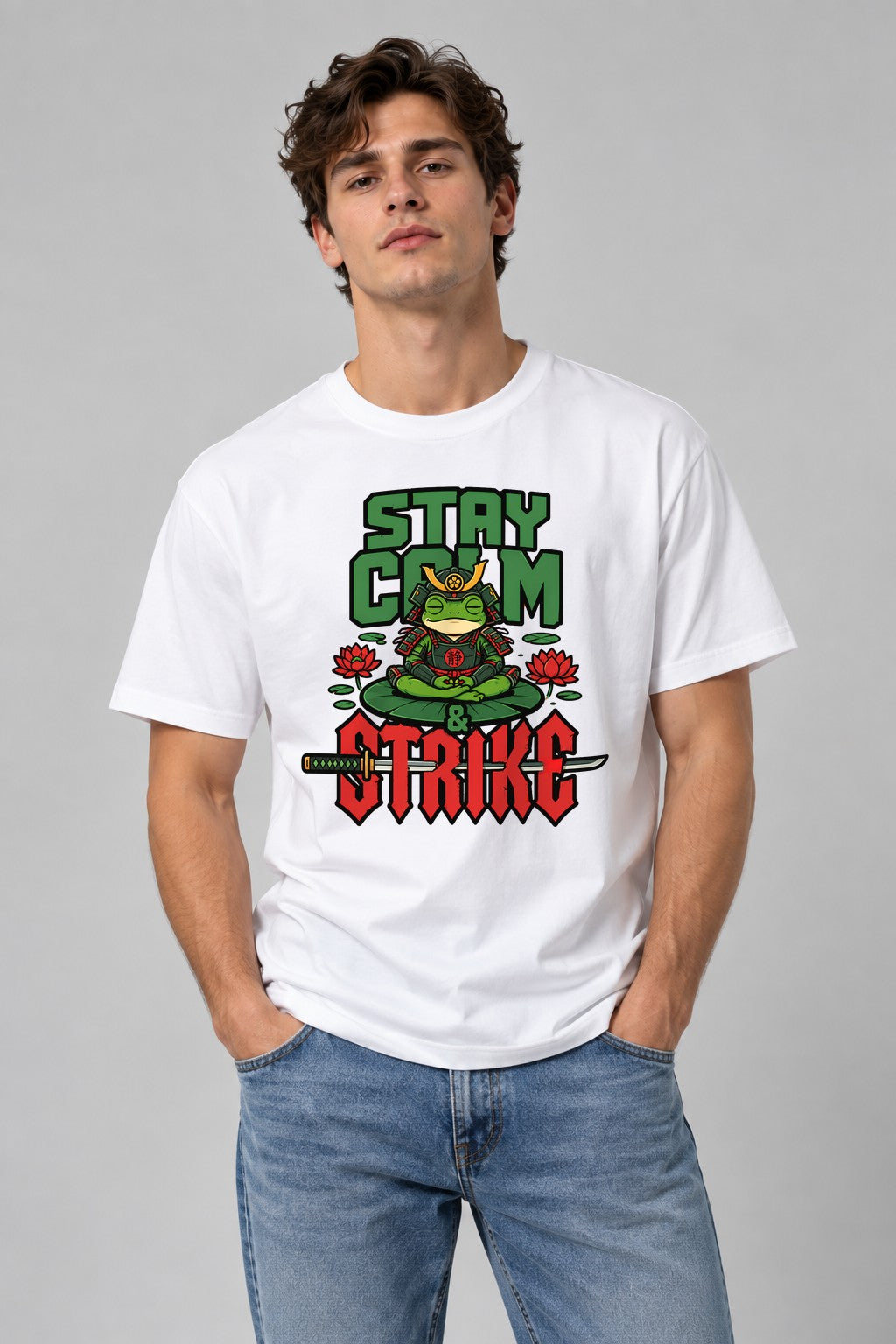 Stay Calm Strike Samurai Frog product image 1