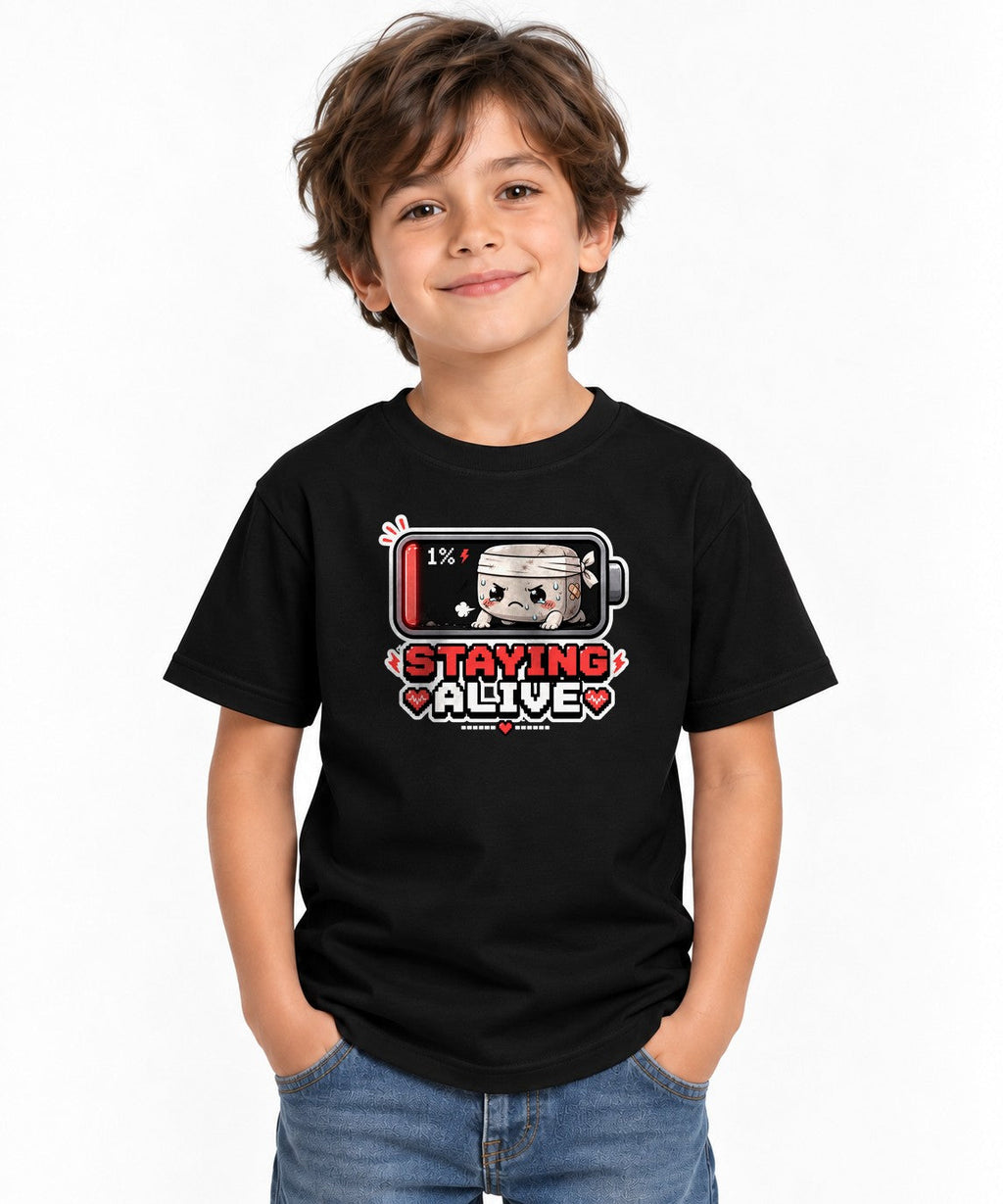 Staying Alive - Low Battery 1 Percent Cute Gamer Exhausted product image 2