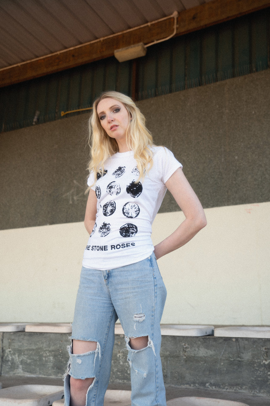 The Stone Roses Lemon Grid Skinny T Shirt product image 6