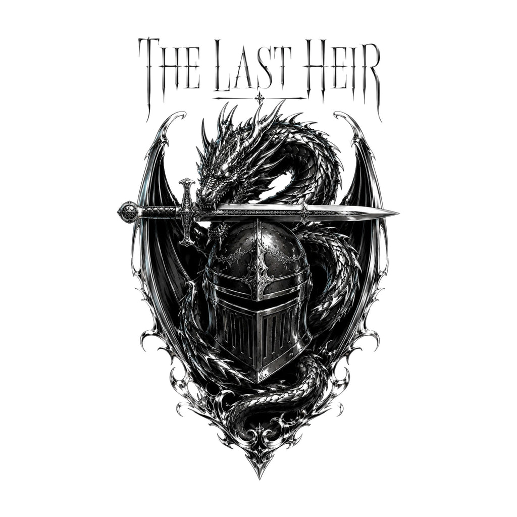 The Last Heir Knight Helmet Dragon Sword Dark Fantasy Gothic product image 3